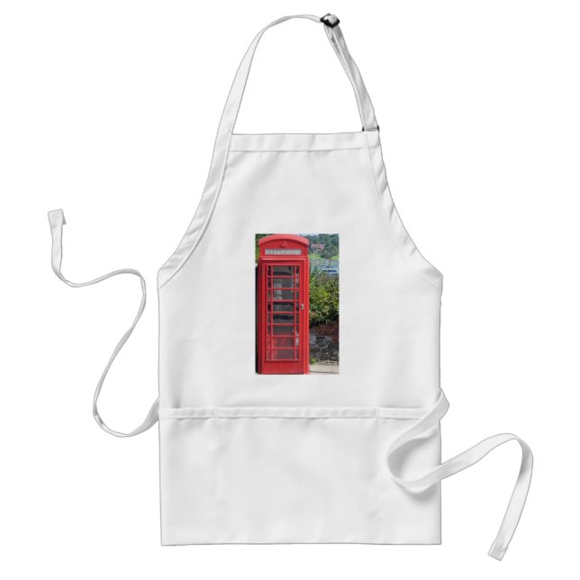 Red Telephone box Adult Apron (Front)
