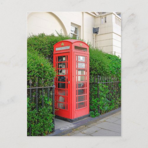 Red Telephone Box Belgravia London Postcard