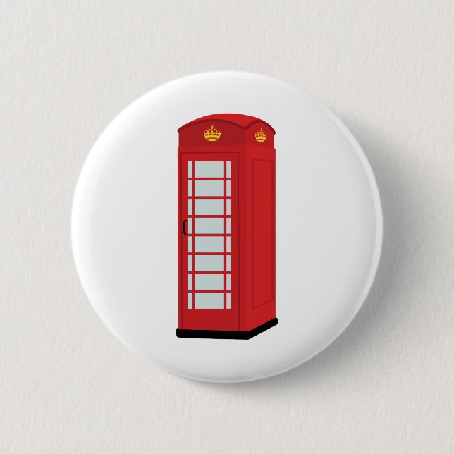 Red Telephone Box Button (Front)