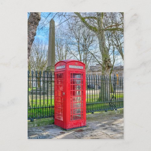 Red Telephone Box Greenwich London UK Postcard