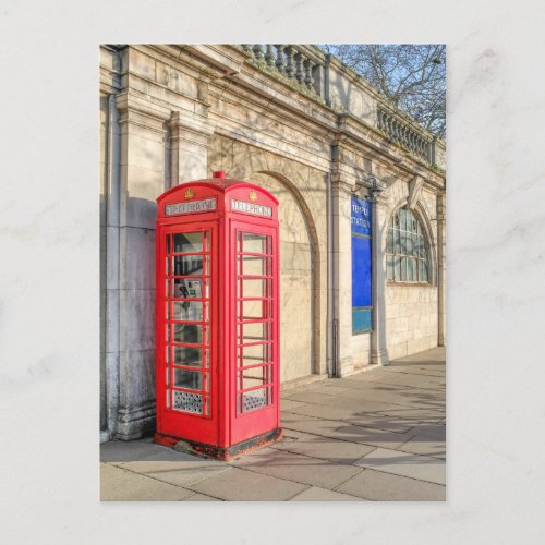 Red Telephone Box London Postcard