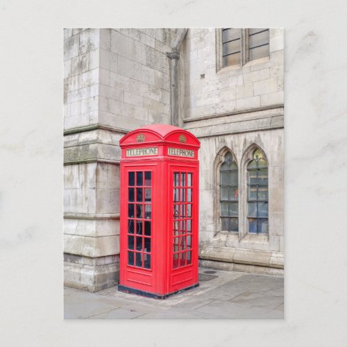 Red Telephone Box London Postcard