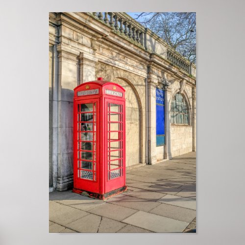 Red Telephone Box London Poster
