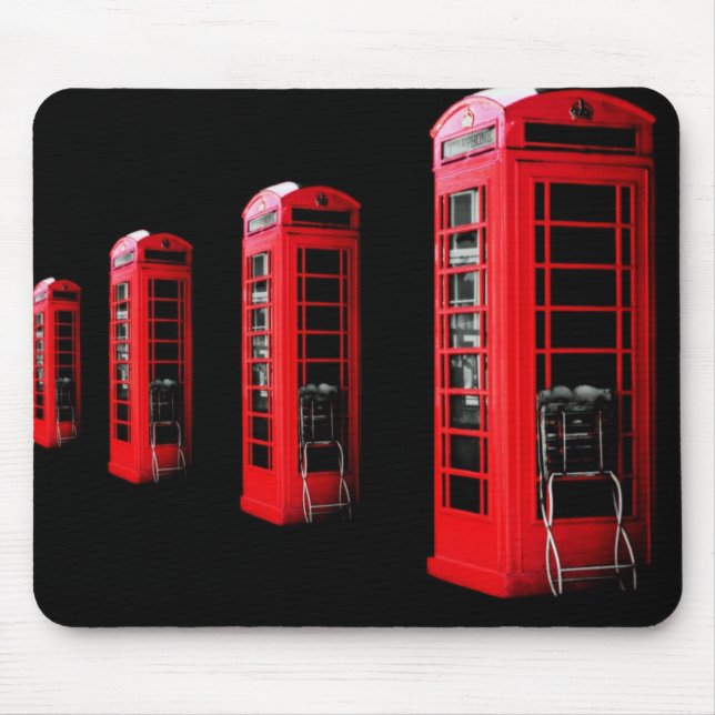 Red Telephone Box Mouse Pad (Front)
