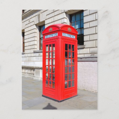 Red Telephone Box Westminster London Postcard