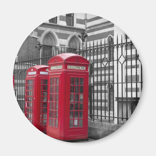 Red Telephone boxes Magnet (Front)