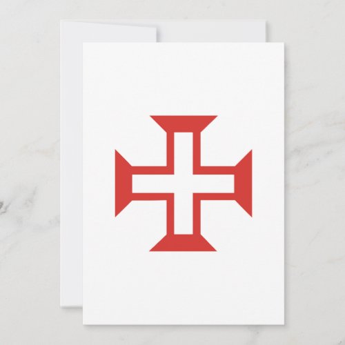 Red Templar Cross Custom Invitation