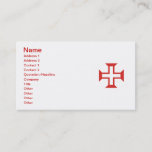 Red Templar Cross Business Card