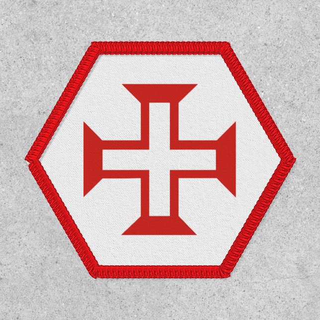 Red Templar Cross Patch (Front)