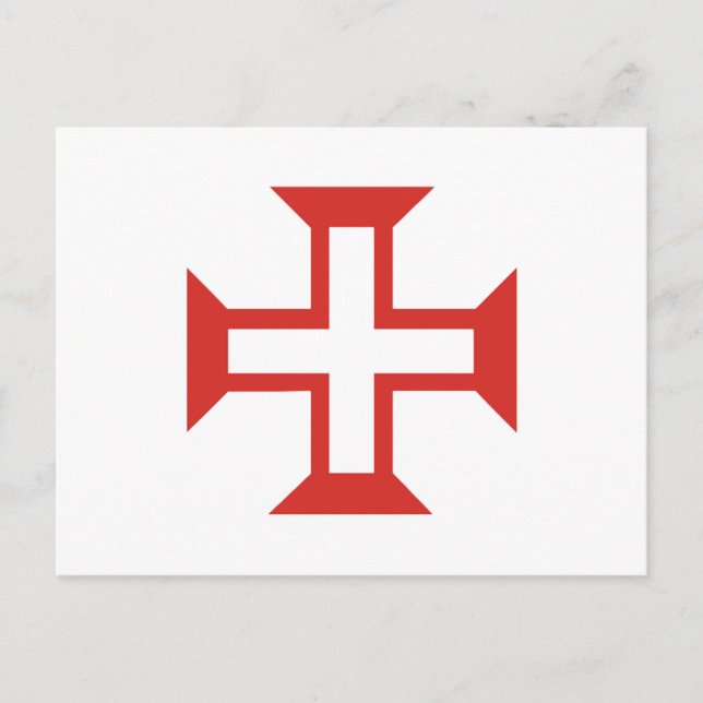 Red Templar Cross Postcard (Front)
