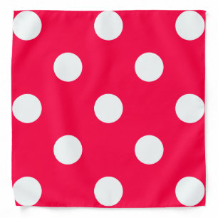 Red Template White Polka Dots Rustic Elegant Trend Bandana