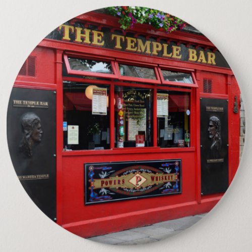 Red Temple Bar pub in Dublin button