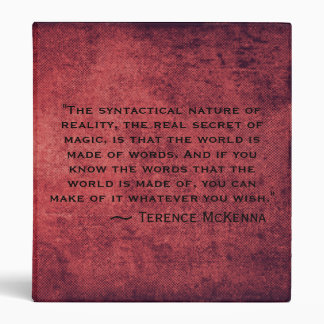 Red Terence McKenna Binder