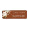 Red Terracotta Pampas Grass Floral Return Address