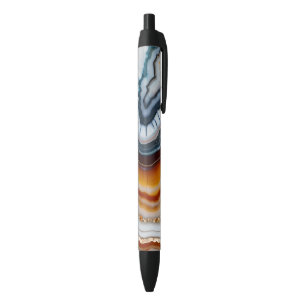Red Terracotta White Black Blue Gold Agate Geode Pen