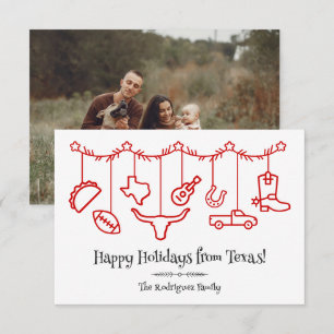 Red Texas Holiday Hanging Icons