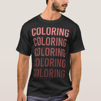 Red Text Coloring T-Shirt