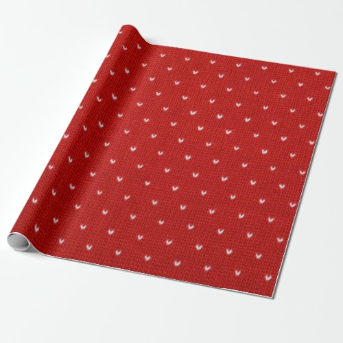 Red Textile Pattern Wrapping Paper
