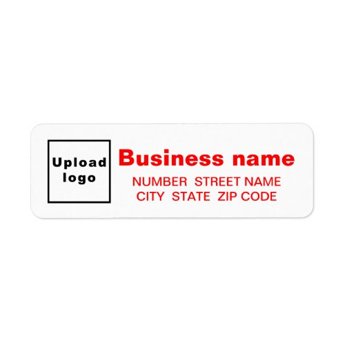 Red Texts Business Return Address Label