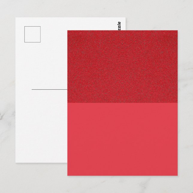 Red Texture Top Split Custom Postcard (Front/Back)