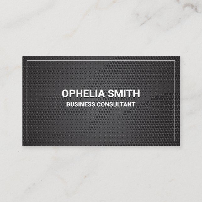 Red Texture | White Border Classic Business Card (Front)