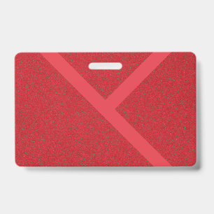 Red Textured Badge with Bold X Design – Customize