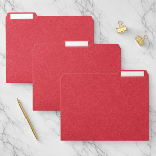 Red textured surface with subtle swirling pattern file folder