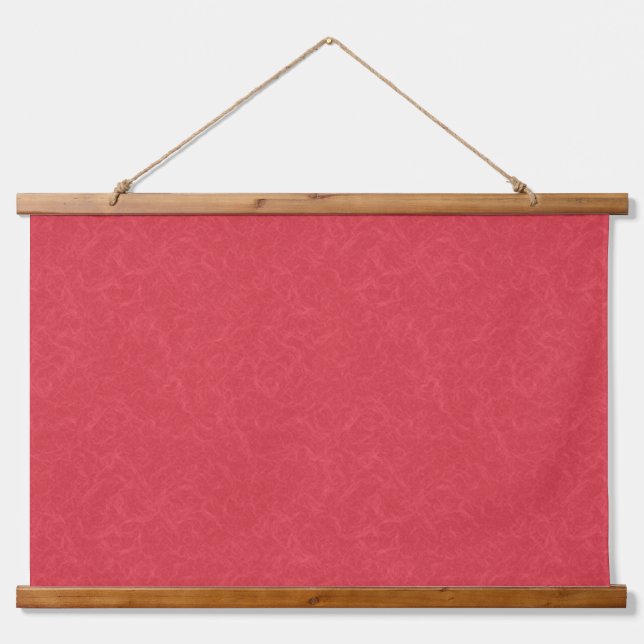 Red textured surface with subtle swirling pattern hanging tapestry (Front)
