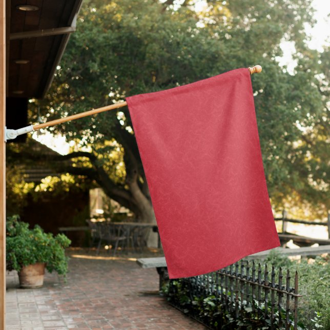 Red textured surface with subtle swirling pattern house flag (In SItu)