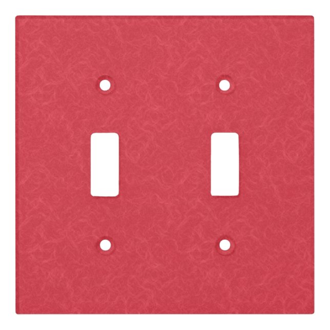 Red textured surface with subtle swirling pattern light switch cover (Front)