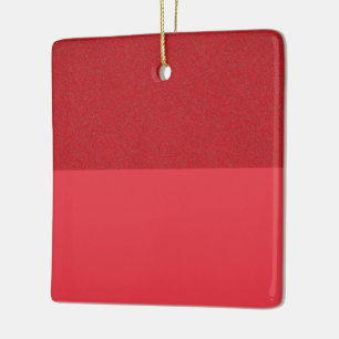 Red Textured-Top Custom Ornament