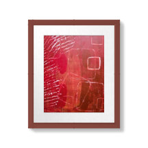 Red Textures, A Gel Print Abstract