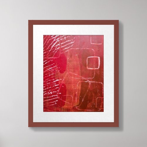 Red Textures A Gel Print Abstract