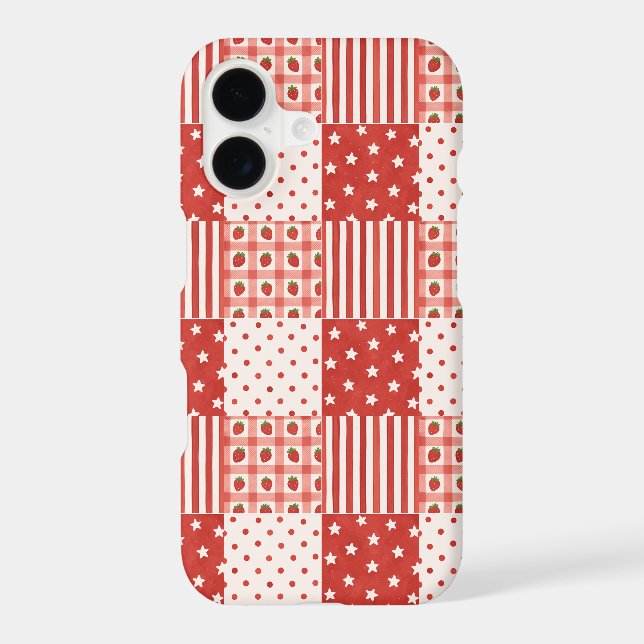 Red Textures iPhone Case (Back)