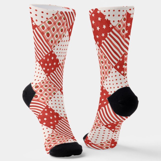 Red Textures Socks (Angled)