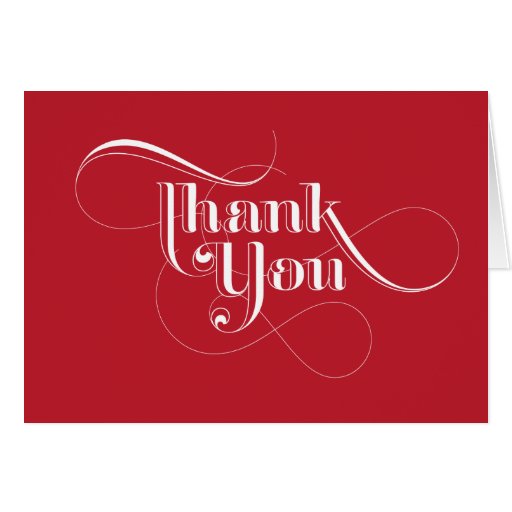 Red Thank You Cards | Zazzle