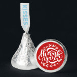 Red Thank You Hand Lettering Wreath Wedding Hershey®'s Kisses®<br><div class="desc">Add these fun and sweet thank you Hershey kisses wedding favors to your event's gift basket. It features a hand-lettered thank you quote with foliage accents on a red background. These Hershey kisses will be perfect for weddings,  bridal showers,  baby showers,  birthdays and so much more.</div>