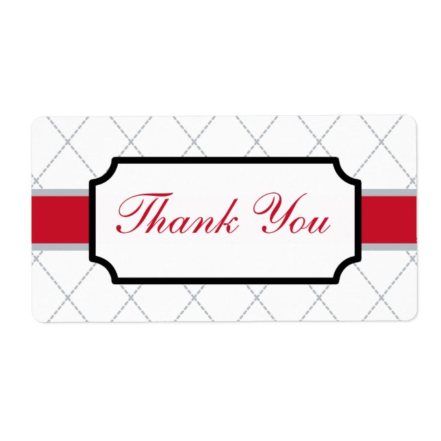 Red Thank You Labels (Front)