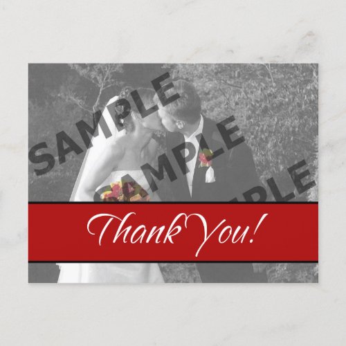 Red Thank You Postcard