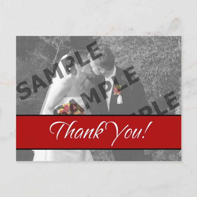 Red Thank You Postcard (Front)