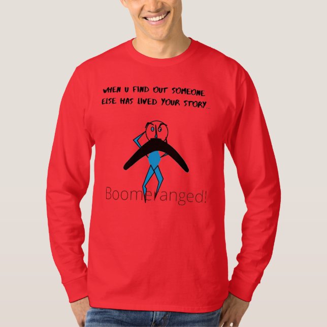 Red 'That's My Story'  Long Sleeve Boomeranged T-Shirt (Front)