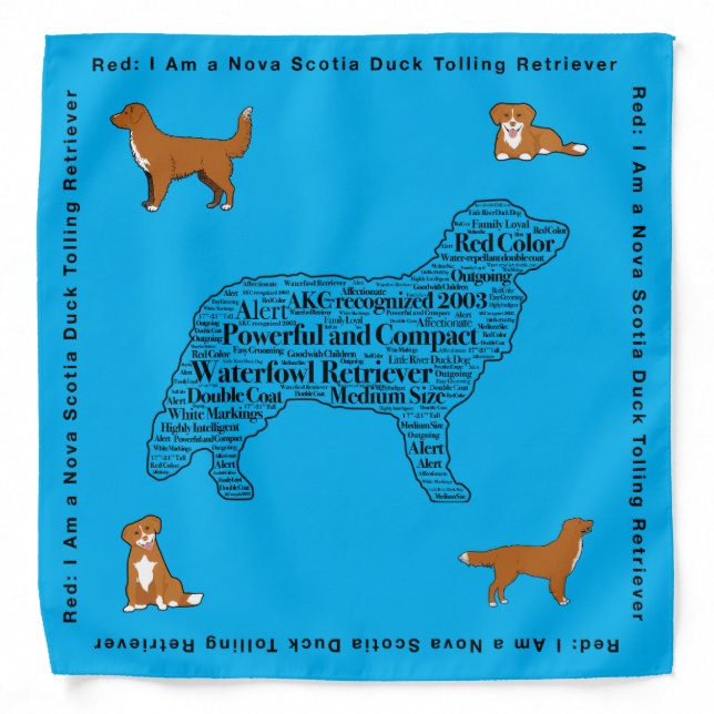Red the Nova Scotia Duck Tolling Retriever Bandana (Front)