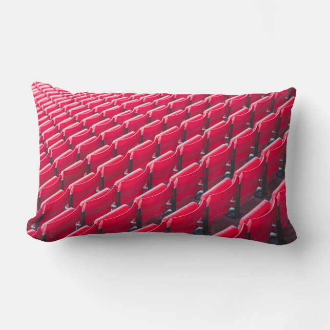Red theater chairs lumbar pillow (Front)