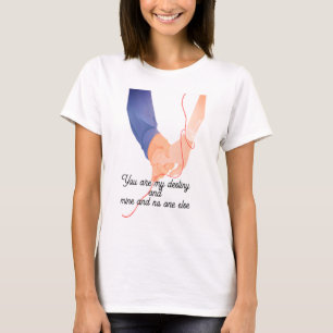 Red Thread of Fate – Soulmate Hand-Holding Love Ar T-Shirt