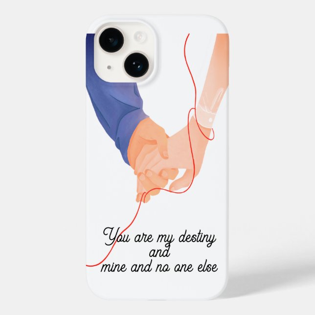 Red Thread of Fate" Soulmate iPhone Case - Invisib (Back)