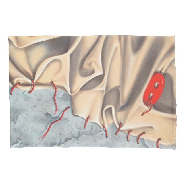 Red thread pillow case (Front)