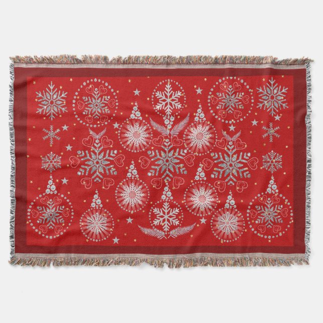 Red Throw  Blanket (Front)
