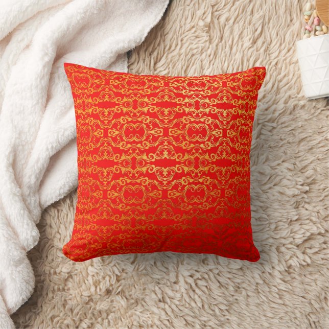 red throw pillow (Blanket)