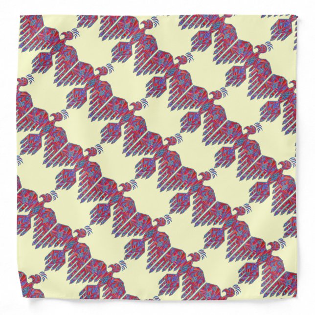 Red Thunderbird Southwest Native American Bandana (Front)