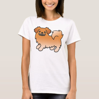 Red Tibetan Spaniel Cute Cartoon Dog T-Shirt